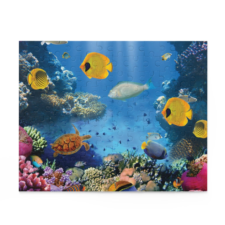 Underwater world, fish, sea, ocean, yellow fish - Jigsaw Puzzle