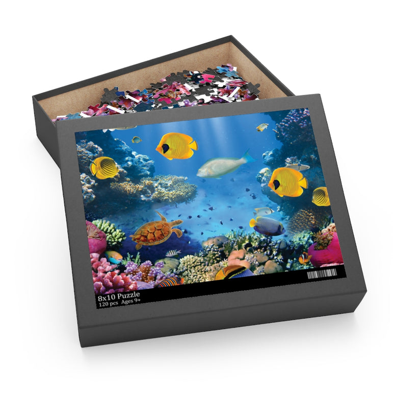 Underwater world, fish, sea, ocean, yellow fish - Jigsaw Puzzle