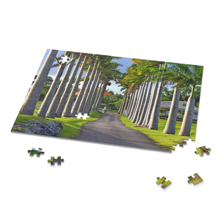 Palm Tree at Lion Castle in St Thomas Barbados - Jigsaw Puzzle