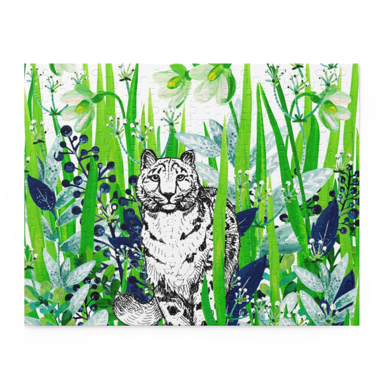 Snow leopard white snowdrops - Jigsaw Puzzle